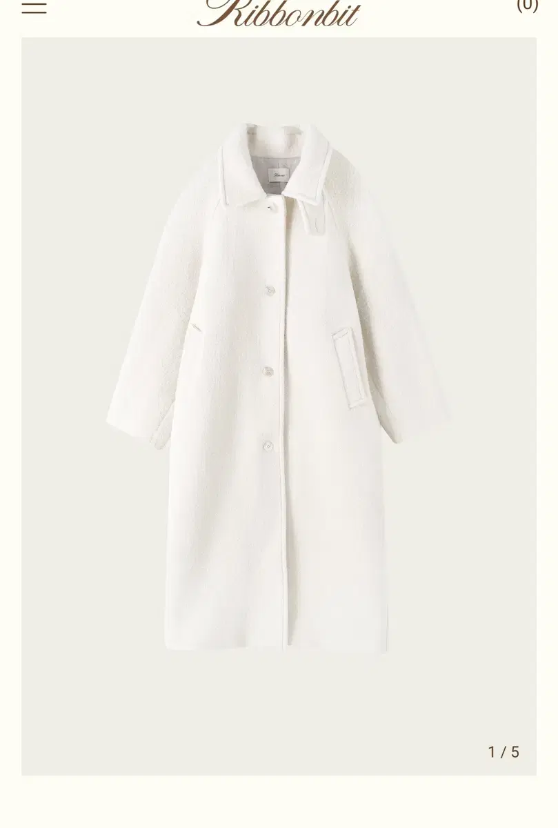 (새상품) 리본빛 Viola Coat - Ivory